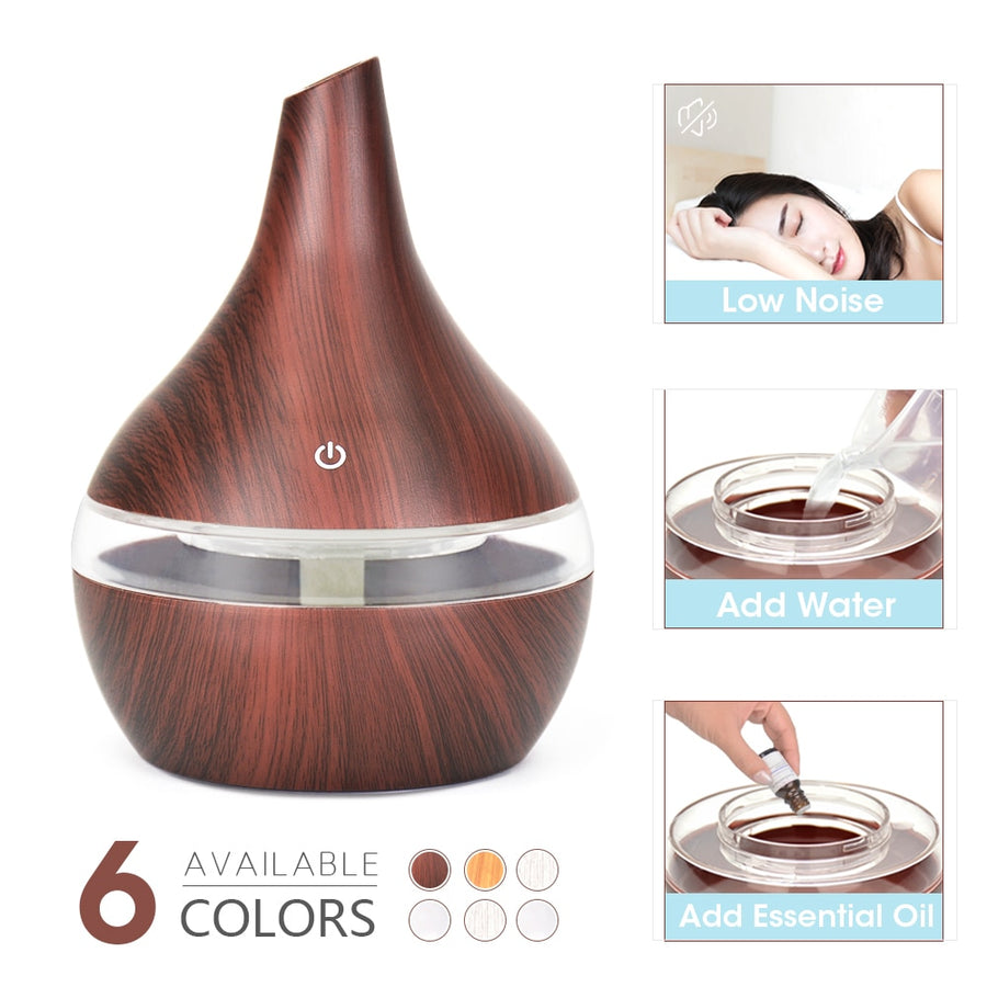 Wood Grain Ultrasonic Humidifier