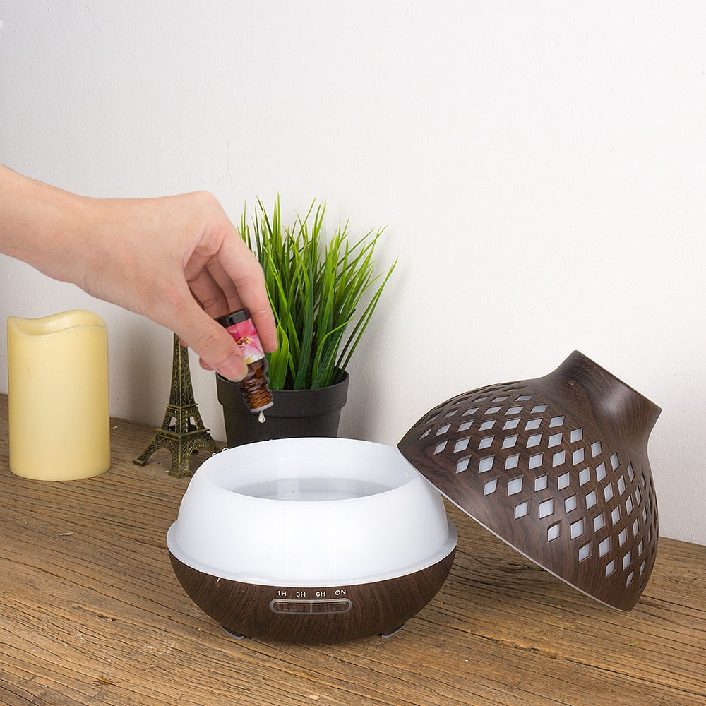 New 400ml Wood Essential Oil Diffuser Air Humidifier