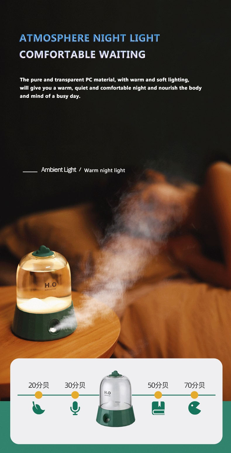 Mini Portable Humidifier for Home Office 400ML Ultrasonic Air Oil Diffuser